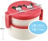 Skater Bento Made in Disney Yururun Mickey Minnie Box, 500ml, Two-Tier, Round, Antibacterial, Japan, & Design, ONWR1AG-A