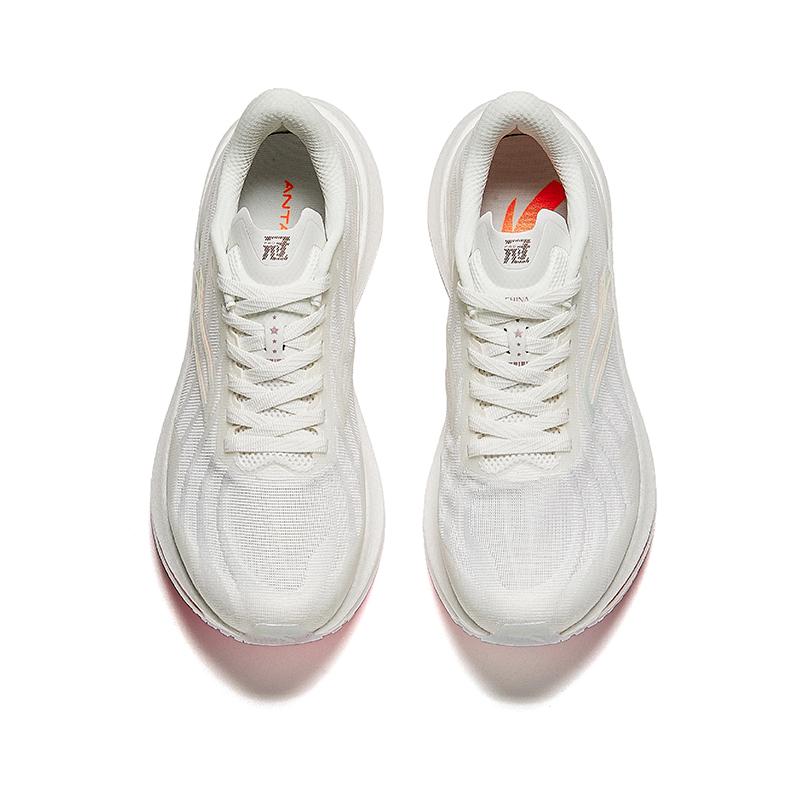 Anta Comfortable Shock Absorbing Non-Slip Wear-Resistant Breathable Low-Top Casual Running Shoes Women sneaker White Pink 122435561-8