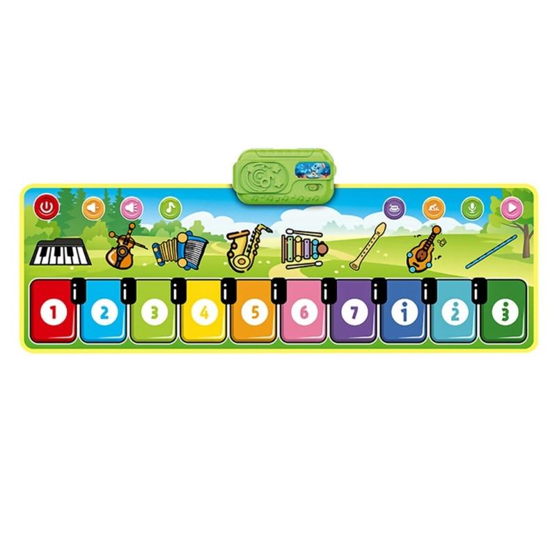 Toddlers Children 8 Instrument Sounds Music Play Mat for Sensory Development Piano Mat Educational Piano Dance Mat 1