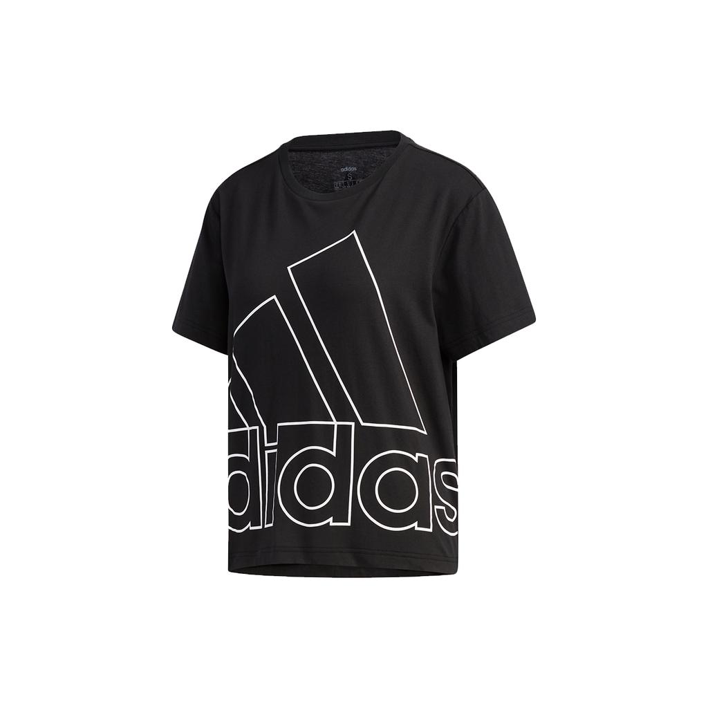 New Adidas Set in Sleeve T Shirt Women's Black GK3330