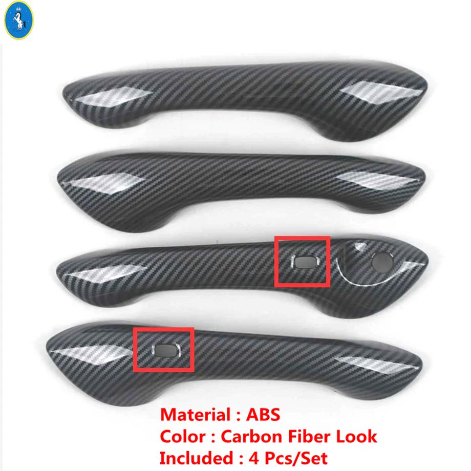Side Door Handle / Door Handle Bowl Cover Trims For Chevrolet Tracker Trax  2024 Black/Carbon Fiber/Shiny Style Accessories