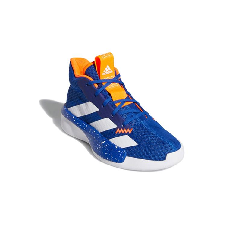adidas Pro Next 2019 K Slip Resistant Mid Top Children's Basketball Shoes Blue White Orange Kids' EF0856