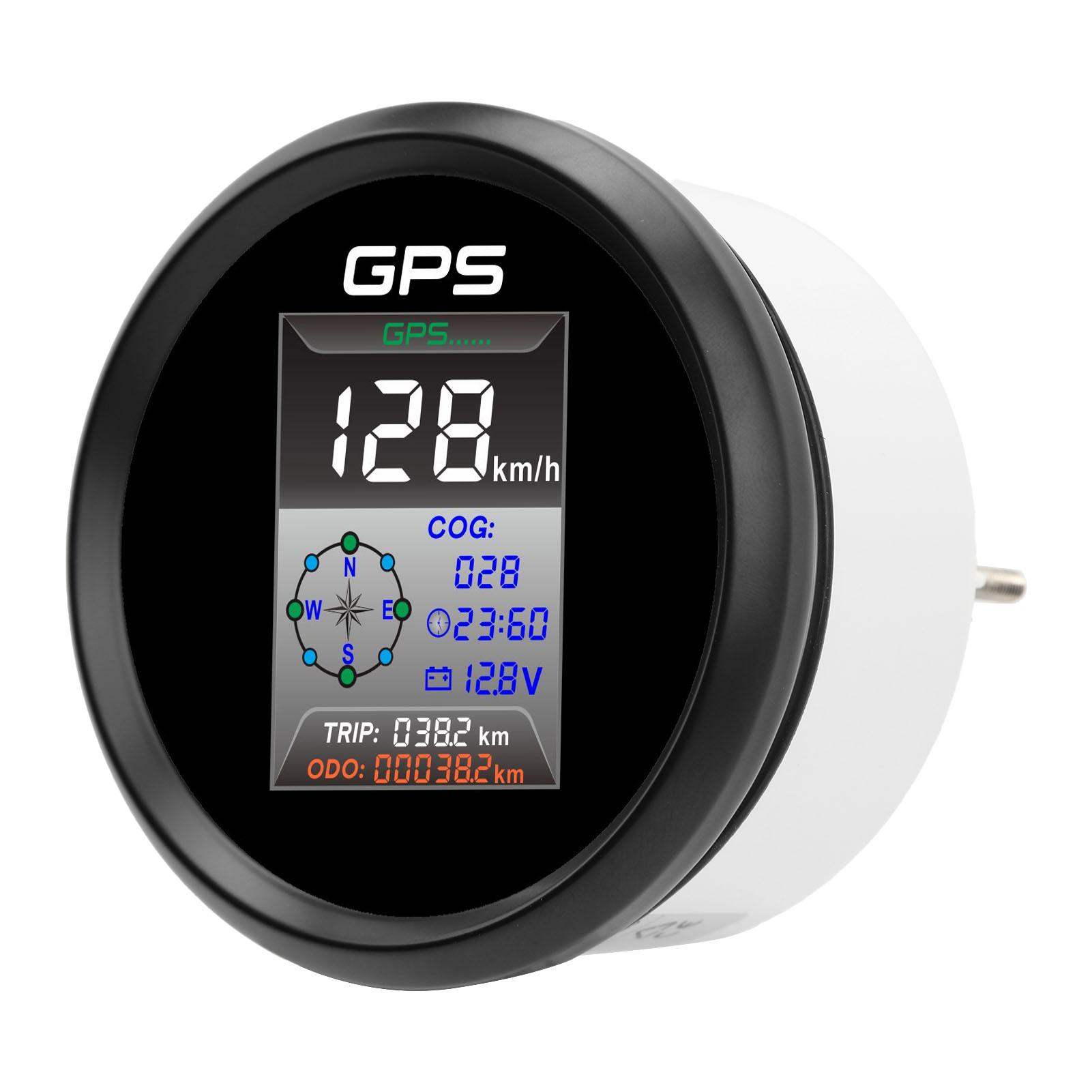 

85mm Digital GPS Speedometer Knots MPH KMH LED Backlight Antifog IP67 Waterproof for 9 to 32V Boat Yacht Car Motorcycle