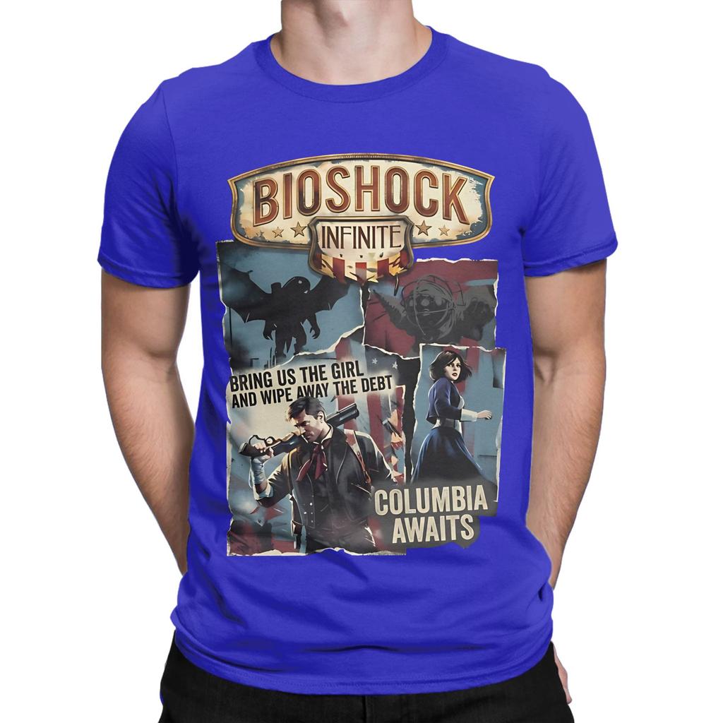 Bbioshock Infinite Stadt im Himmel Neuheit 100% Baumwolle T-Shirt Bbioshock Oberteile T-Shirts Für Unisex