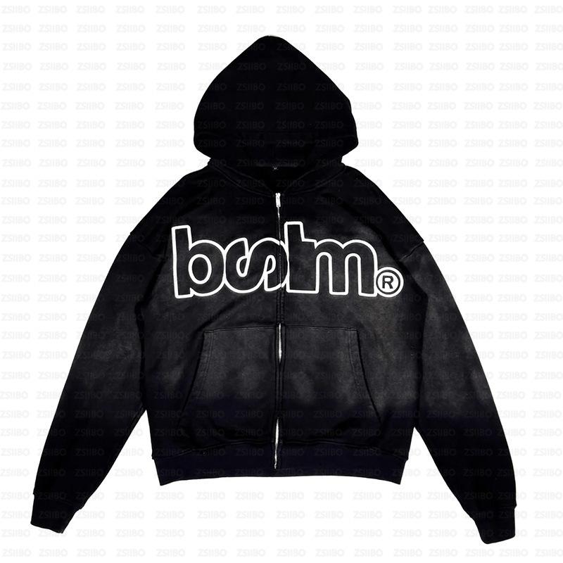 Bordado de letras otoño e invierno exterior casual chaqueta suéter sudadera con capucha conjunto de pantalones pre-