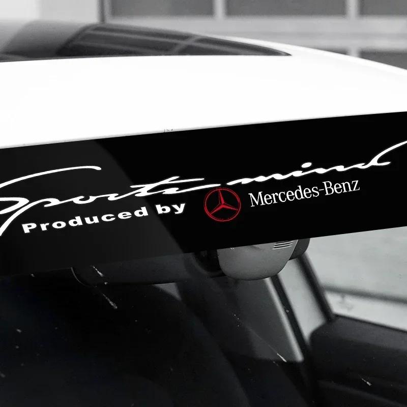 Car Front Windshield Stickers Front and Rear Decorative Decals Sticker for Mercedes Benz W211 W204 W210 W203 CLA GLA Accessories BFGIJ1