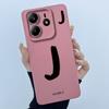 For Xiaomi Redmi Note 14 5G Cover Case Lucky Initial Letter Couple Silicone Soft Matte Phone Bumper for Redmi Note14 5G Casing
