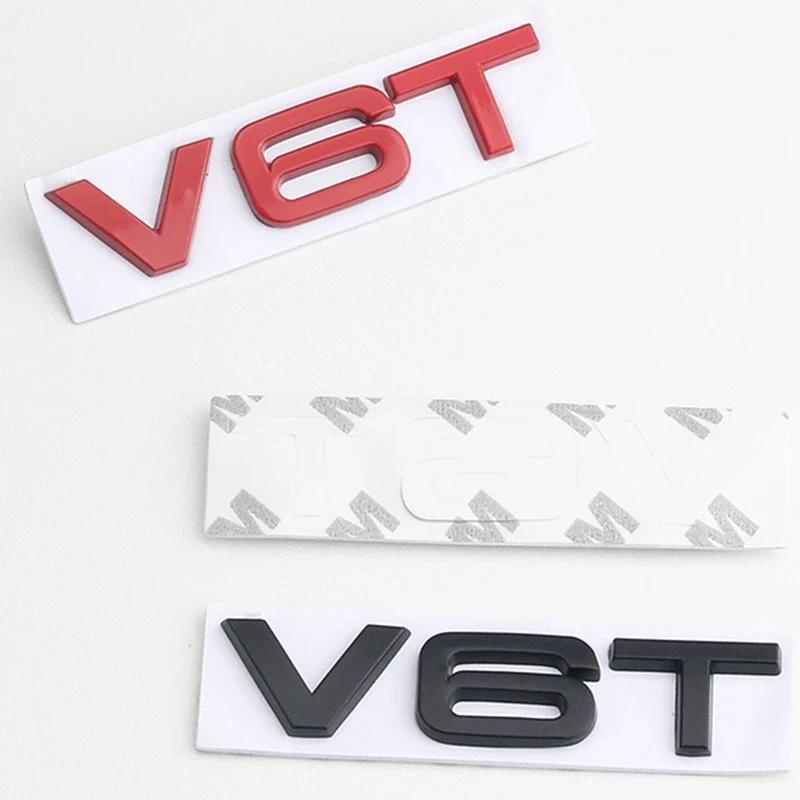 For Audi RS3 3D Metal Car Fender Side Emblem V6T V8T Logo For Audi S4 A4 B7 V6T Sticker A6 Golf 4 C7 SQ7 Q8 R8 S8 RS8 V8T Badge Accessories