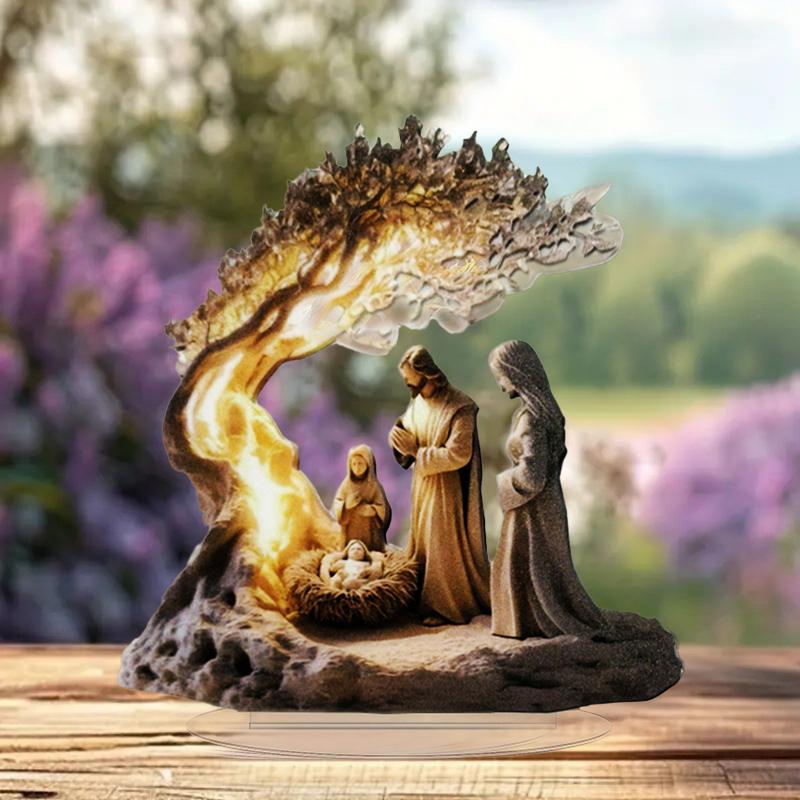 Ostern Krippe Szene Figurine Tabletop Decor Krippen Figuren Set Hause Dekoration