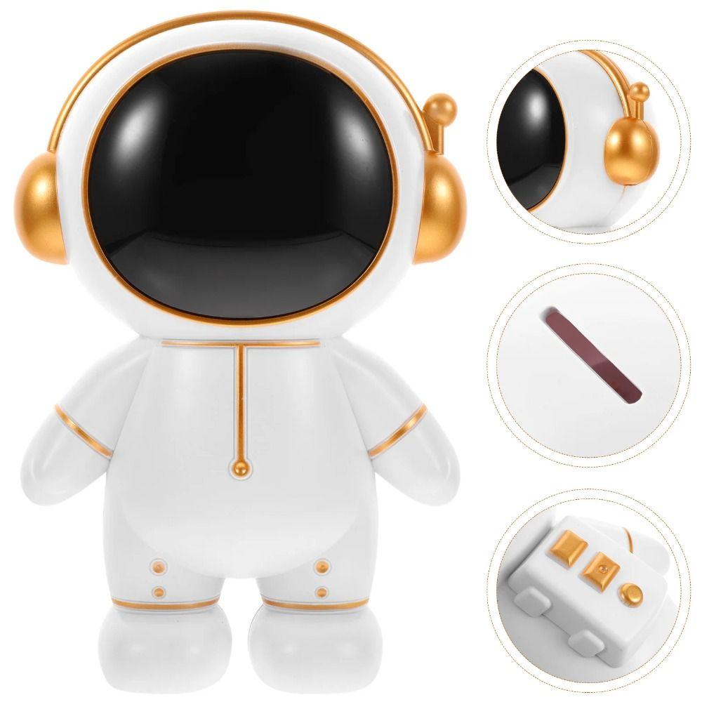 Night Lamp Astronaut Piggy Bank Large Capacity Collection Ornament  For Coins Cash