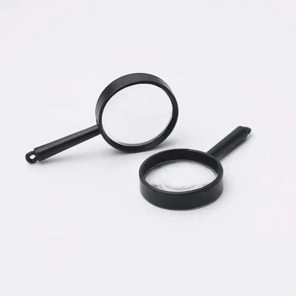 1/5/10PCS 25mm Hand Held Magnifier 5X Magnifying Reading Glass Lens Jewelry Loupe Mini Pocket Educational Tool