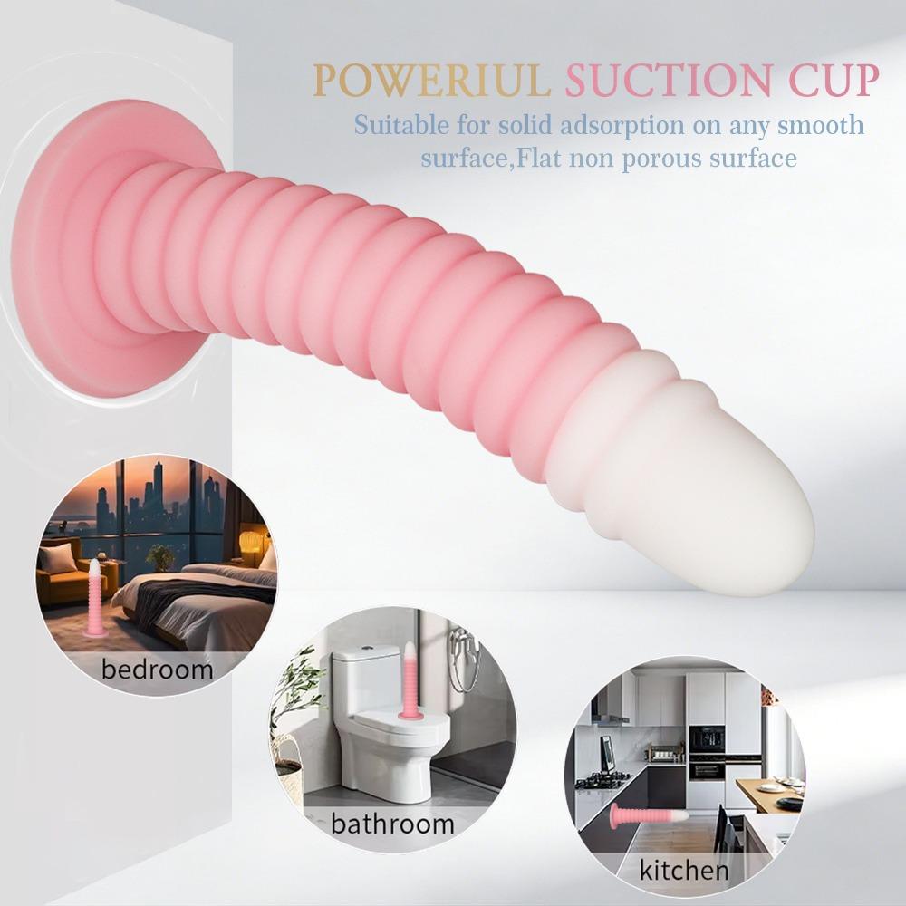 Spiral Silicone Anal Toy Soft Large Pleasure Tool for Men