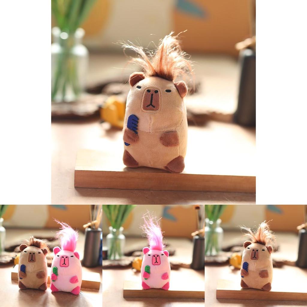 Adorable Capybara Animal Plush Toy With Pp Cotton Filling For Backpack Accessories
