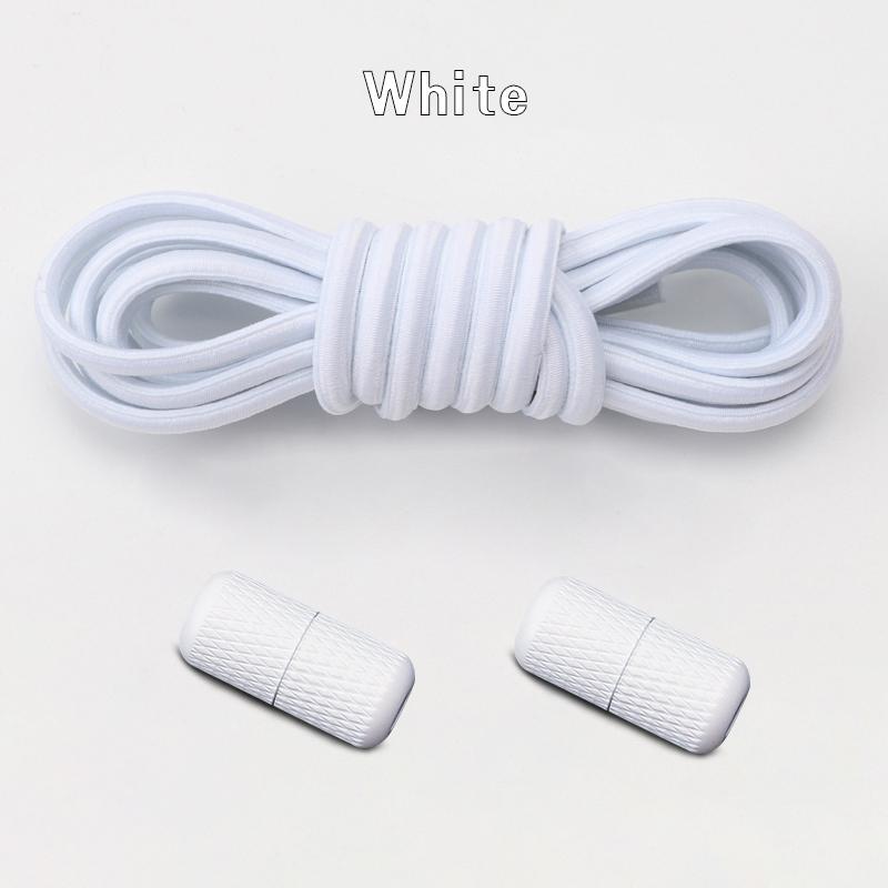 Round Elastic Laces without ties Metal Buckle Shoelace Sneakers Flat Shoes no tie shoelaces Shoe Accessories 1Pair/2Pair