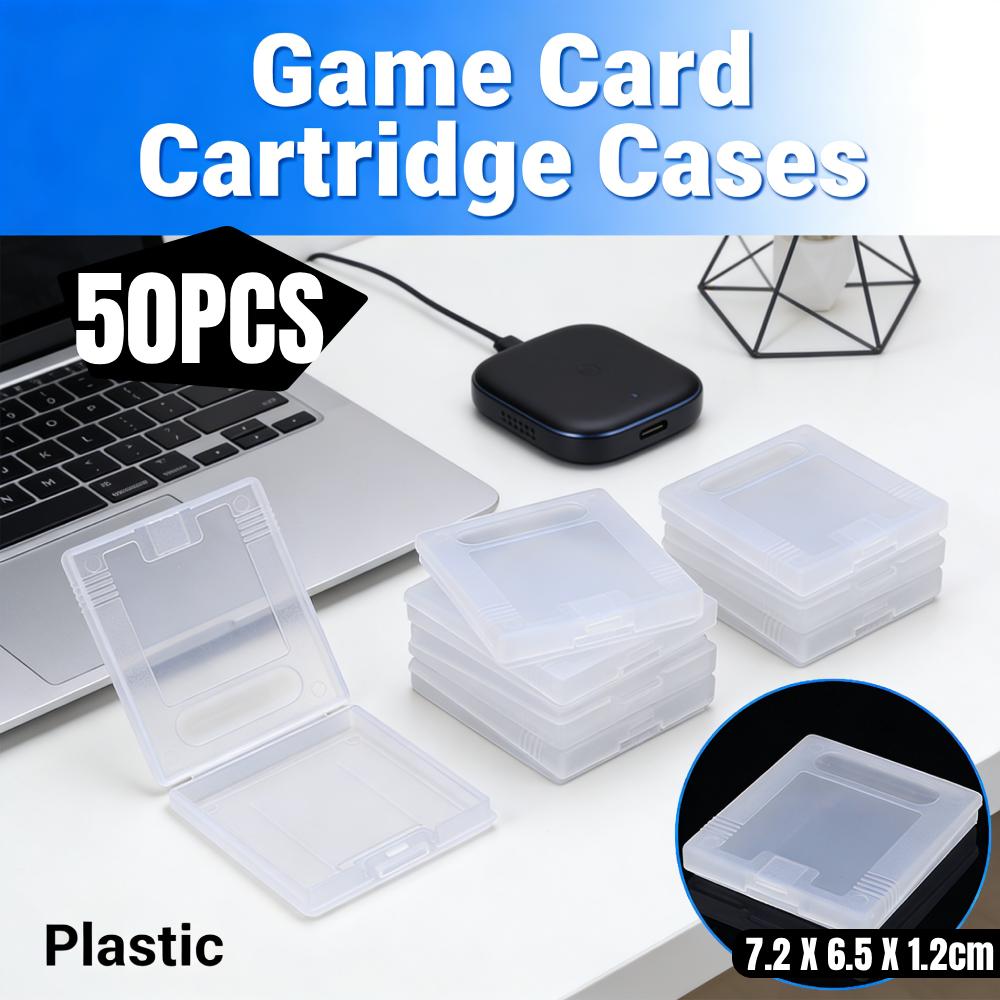 50PCS Protective Game Card Cases Transparent Plastic Anti Dust Anti Drop Replacement for Nintendo Game Boy Color GBC GBP