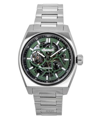 Montre Homme Vert Acier Inoxydable Cadran Squelette Vert Automatique I14304