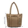With Compartments Shoulder Bag Nylon Tote Bag Durable Puffer Carryall Bag  Women