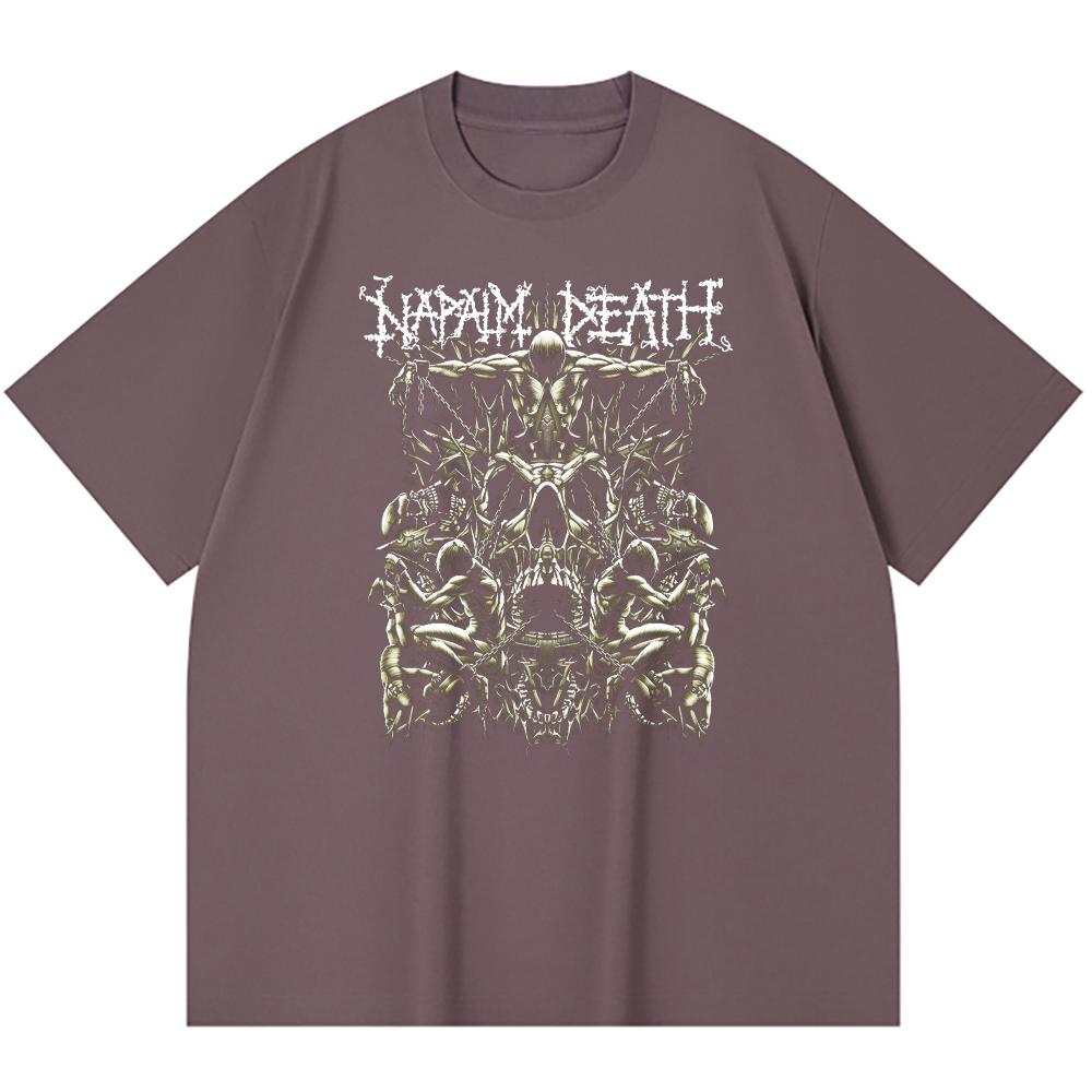 230 g/m² 100% Bavlna T-shirt Heavy Metal Rocková Kapela Tisk Populární Hudby Unisex Těžký Bavlněný T-shirt