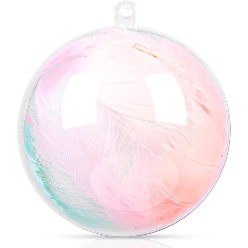 Clear Fillable Ornaments Ball 5/6/8/10/14CM DIY Plastic Acrylic Fillable Ball for Christmas Party Decor Xmas Tree