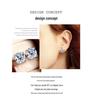D Color 2 Carat Moissanite Stud Earrings, 18k Gold-plated S925 Sterling Silver for Women
