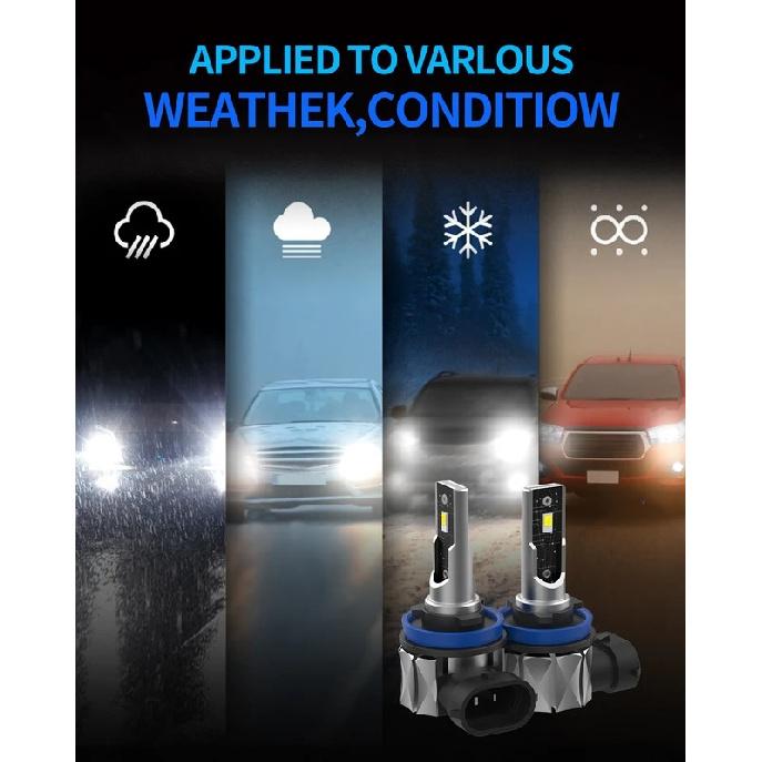 ERROR FREE canbus H11 H10 9006 9005 LED H7 LED Fog Light Bulbs 20000LM 50W High Power 6000K LED Fog Light DRL Bulbs Car Fog Lamp