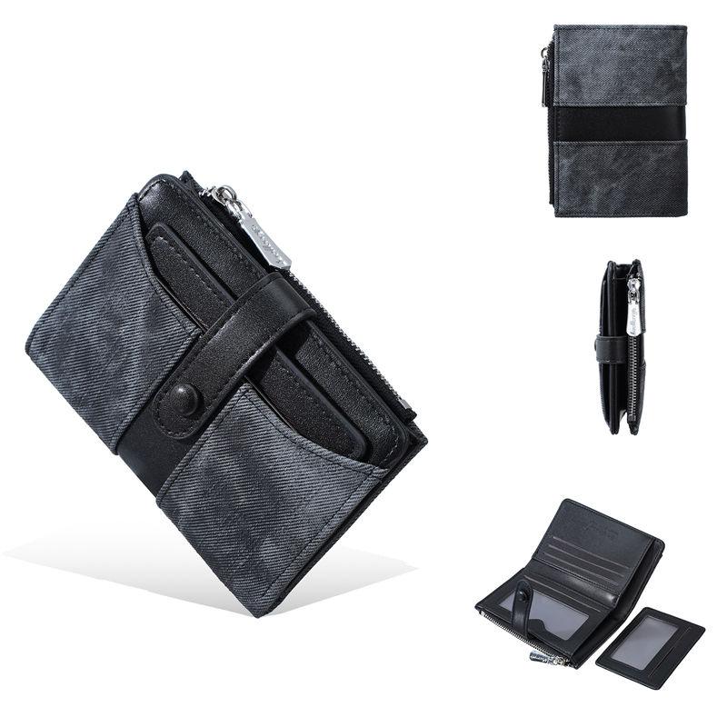 

Baellerry Artificial Leather Short Wallets for Men Women Fashion Coin Purse Zipper Card Holder Purses 9*12.5*2.5cm чёрный