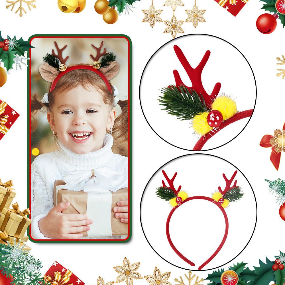 Christmas Party Charming Headband With Adorable Antlers And Design Fun