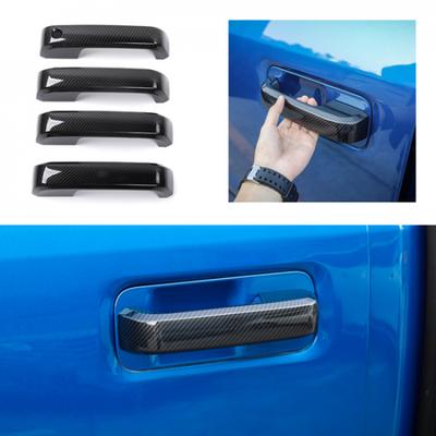 For 15+ Ford F150 Exterior Door Handle Decor Cover Trim Carbon Fiber Accessories