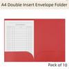 Hot A4 Double Insert File Bag Kraft Paper Cardboard Folder Folder Speech Folder 10 Pack Sheet Music Folder