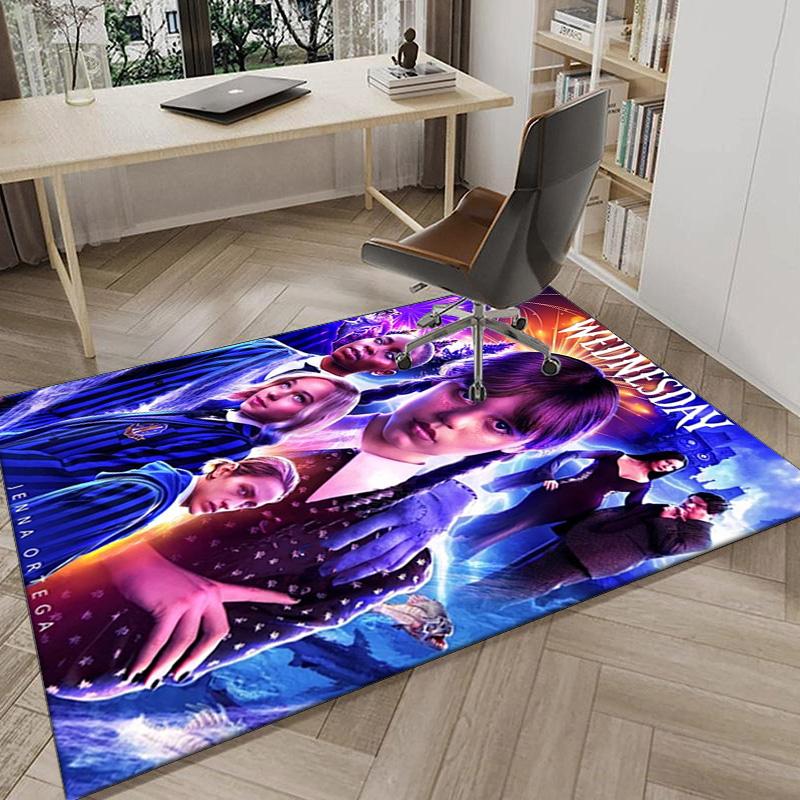 Wednes-day Gothic Family Reunion Carpet, Chair Rug,Rug for Office Bedroom living rooms, Doormat decor Fan Gift Christmas Gift