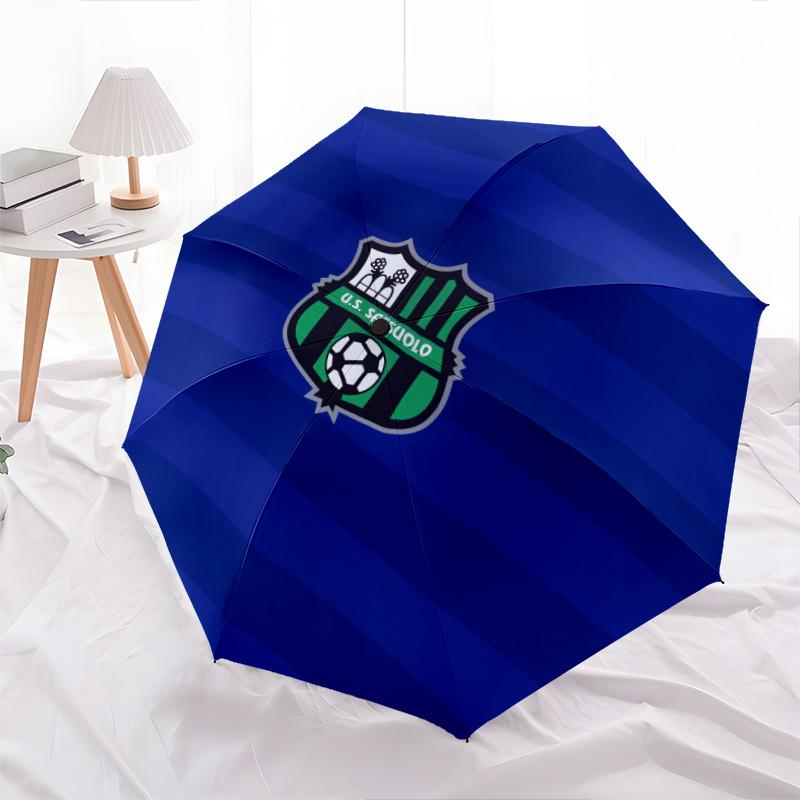 

US Sassuolo Calcio pattern, automatic folding umbrella, portable and foldable design, 8 ribs, a Christmas or birthday gift.
