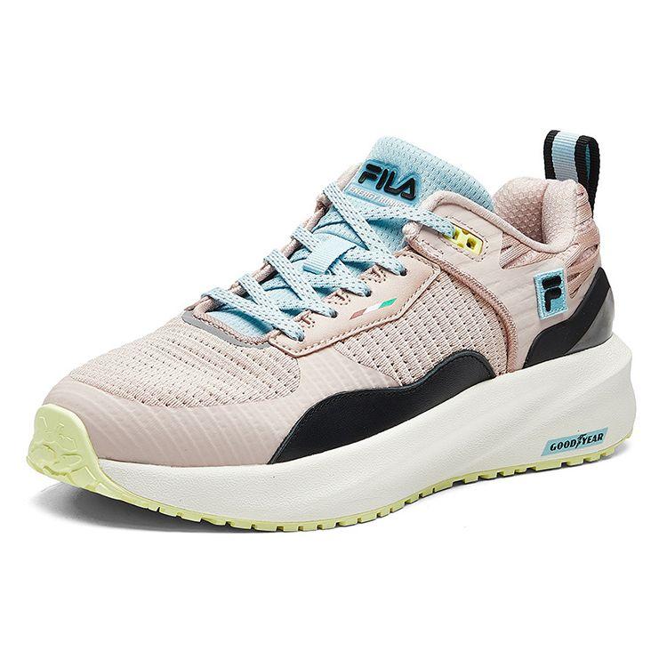 FILA Athletics Energy Runner Comfortable Sports Fabric Synthetic Leather Low Top Running Shoes Women sneaker Rose-Smoke A12W012202FRS