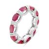 Silver Ring with a Natural Ruby 8.664ct, Cubic Zirconias, Item Weight 5.63 G (2205197)