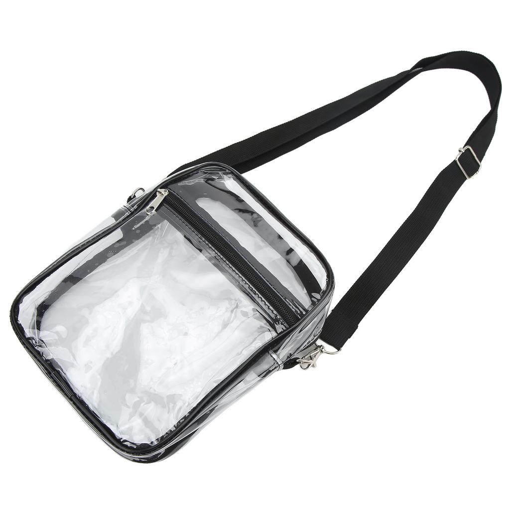 Clear Messenger Bag Stadium Approved Transparent PVC Shoulder Bag for Work Business L
