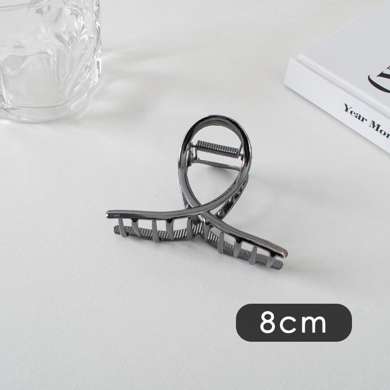 Metal Large Silver Luxury Solid Colors Hair Claws Grab Butterfly Elegant Vintage Headband Hair Clips for Women