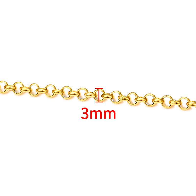 Stainless Steel Gold Chain for DIY Jewelry: Necklace & Bracelet Fashion Accessory