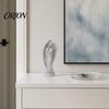 Angel Statue Statue, 3D Printed Winged Figurine, Guardian White Sculpture Tabletop for Home Office Desk Shelf Decor Matte