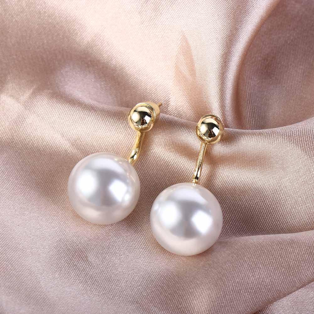 

Pearl Pendant Stud Earrings Women Jewelry Accessories Back Hanging Earrings Korean Style Earrings