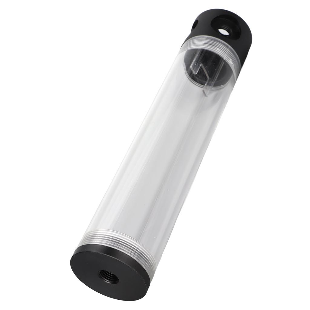 Water Cooling Reservoir 240mm 9.4in Length G1 4in Thread 50mm 2.0in Diameter Tube Low Noise 4 Holes PC Cooling Tank