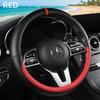Napa Leather Steering Wheel Cover Non-Slip Inside, Universal 15 Inch for Car, All Season & Wear-Resistant