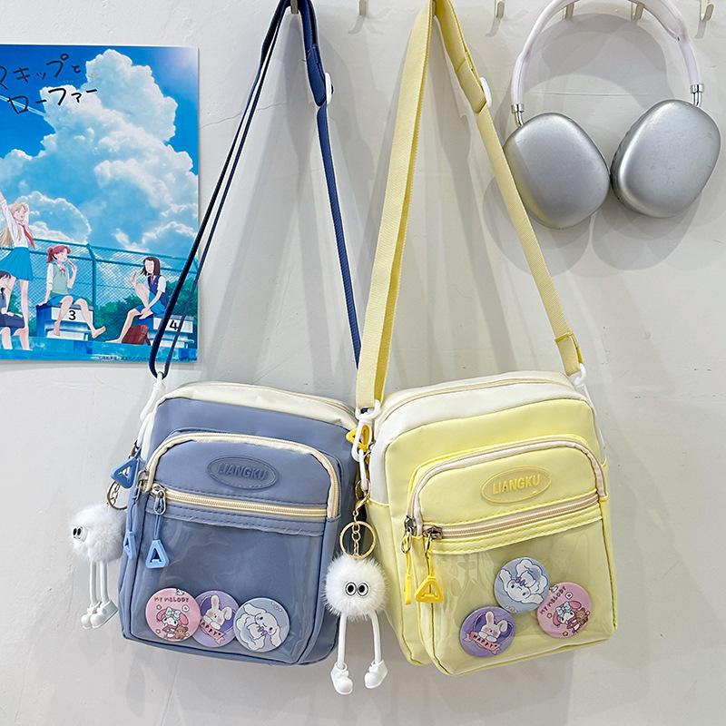 Transparent new student messenger bag girl student small satchel trendy student backpack Comic-Con personalized mobile phone bag