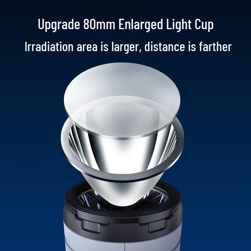 Deli DL551300A Rechargeable Flashlight with Tail Light