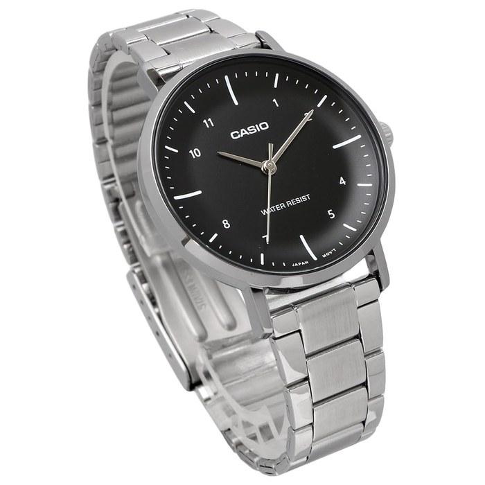 Casio LTP-VT03D-1B Women's Analog Quartz Watch, Black Metal Band