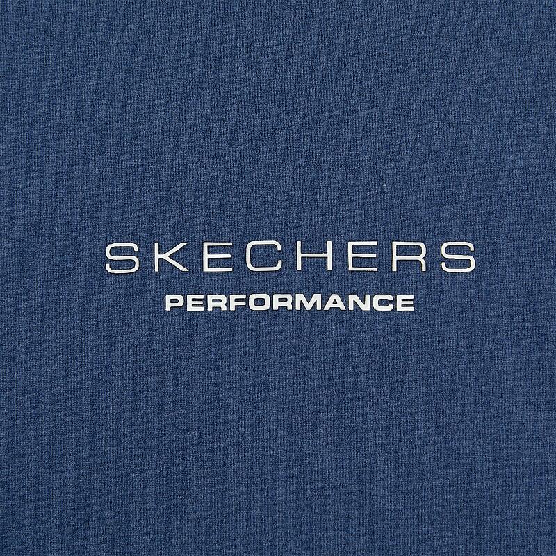 Skechers Godri Performance Series Logo Feuchtigkeitsableitend Bequem Schnelltrocknend Atmungsaktiv Sport-Polohemd Herren Oberteile Tiefsee-Blau P225M081-0079