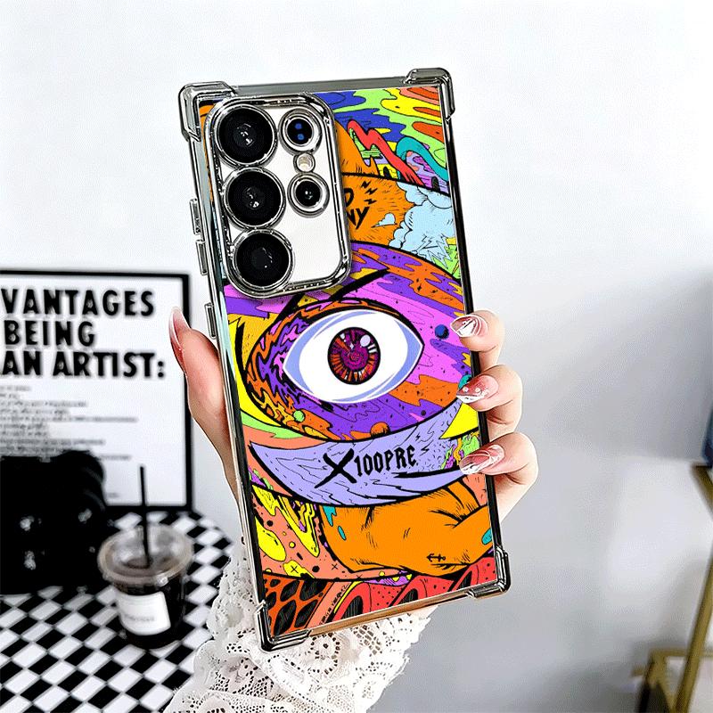 Bad Bunny X100pre Plating Phone Case For Samsung Galaxy S24 S25 FE S26 Edge S23 Ultra S22 S21 Plus S20 Anti-Fall Airabag Cover