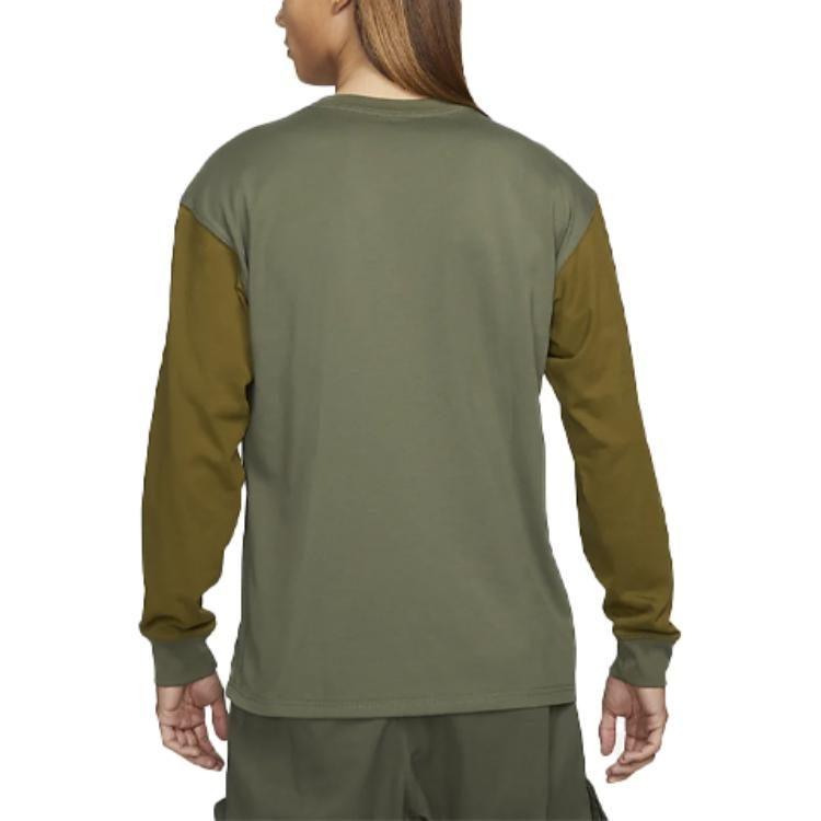 Nike T Shirts Men's Green Crew Neck Moderate Straight Fit DO9682-222
