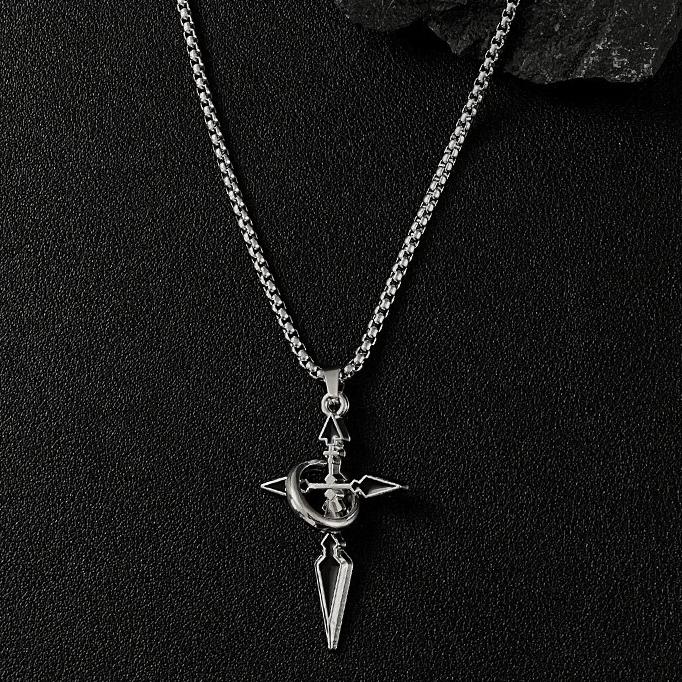 Kreuzanhänger Herrenkette Herren Tide Hunderte von Kettenzubehör Jungen Pullover Anhänger Titanstahlkette