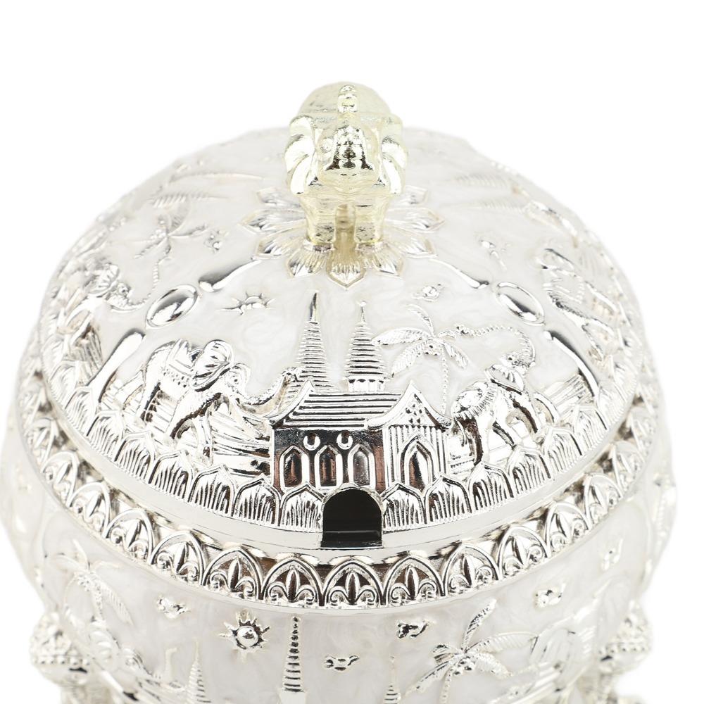 2pcs Zinc Alloy Sugar Pot Glass Decorative Sugar Bowl Sugar Bowls Sugar Container Cafe Serving
