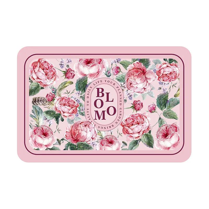Elegant American Style Floral PU Leather Placemats Heat-Resistant Waterproof Durable Table Mats Dining Room Kitchen
