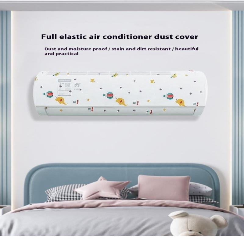 3Pcs Air Conditioner Dust Cover Wall Mounted Air Conditioner Universal Minimalist Cartoon Washable Peva Air Conditioner Cover
